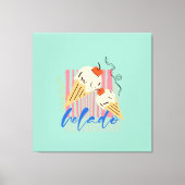 Retro Italian Ice Cream Cones Canvas Afdruk (Voorkant)