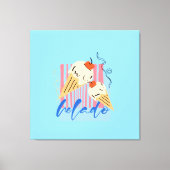 Retro Italian Ice Cream Cones Canvas Afdruk (Voorkant)