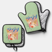 Retro Italian Ice Cream Cones Ovenwant & Pannenlap Set (Voorkant / Achterkant)