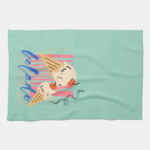 Retro Italian Ice Cream Cones Theedoek (Horizontaal)