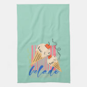 Retro Italian Ice Cream Cones Theedoek (Verticaal)