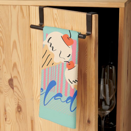 Retro Italian Ice Cream Cones Theedoek (Derde Gevouwen)