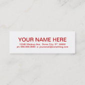 retro ITALIAN Mini Visitekaartje (Achterkant)