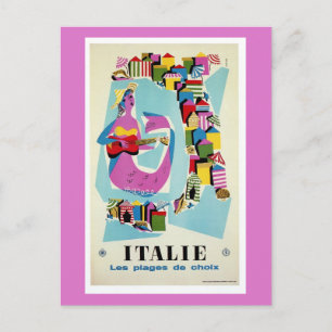 Retro  Italië reizen adverteren Briefkaart
