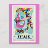 Retro  Italië reizen adverteren Briefkaart (Voorkant)