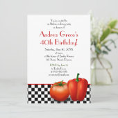 Retro Italy Birthday Invitation Kaart (Staand voorkant)