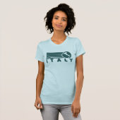 Retro Italy Dames T-shirt Blauw (Voorkant volledig)