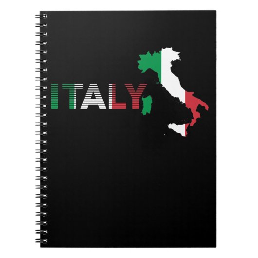 Retro Italy Flag Traveler Adventure Traveling Notitieboek (Voorkant)