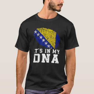 Retro It's In My Dna Bosnia And Herzegovina Flag P T-shirt
