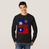 Retro It's In My DNA Taiwan Roots Taiwanese Flag F T-shirt (Voorkant volledig)