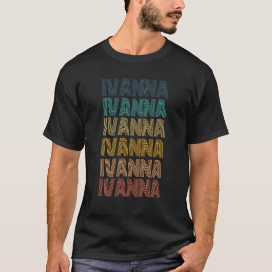 Retro IVANNA Klassieke naam Cool 80S 90S T-shirt (Voorkant)
