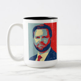 Retro J.D. Vance President 2028 Vance 2028 Tweekleurige Koffiemok