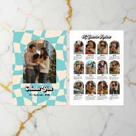 Retro "Jaar in de Review" Vakantie Bedankkaart