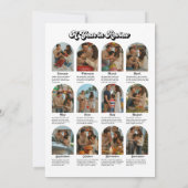 Retro "Jaar in de Review" Vakantie Bedankkaart (Achterkant)