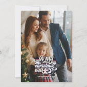 Retro "Jaaroverzicht" Seizoensfoto's Feestdagenkaart (Voorkant)