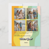 Retro "Jaaroverzicht" Seizoensfoto's Feestdagenkaart (Achterkant)