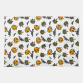 Retro Jack en kat Theedoek (Horizontaal)