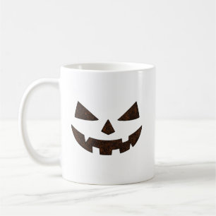 Retro Jack O Lantern Gezicht Halloween Pompoen Cad Koffiemok