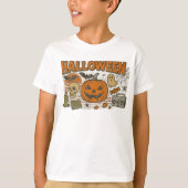 Retro Jack-O'-Lantern Halloween Kleding unisex T-shirt (Voorkant)