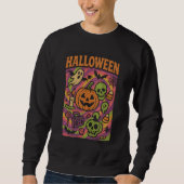 Retro Jack-O'-Lantern Halloween Kleding Unisex Trui (Voorkant)