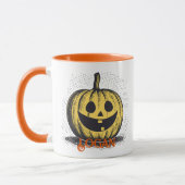 Retro Jack O Lantern Halloween Koffiemok Mok (Links)