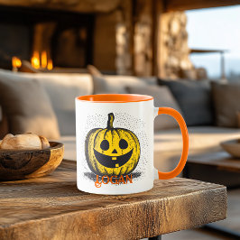 Retro Jack O Lantern Halloween Koffiemok Mok