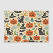 Retro Jack O Lanterns Halloween Tissuepapier (Voorkant)