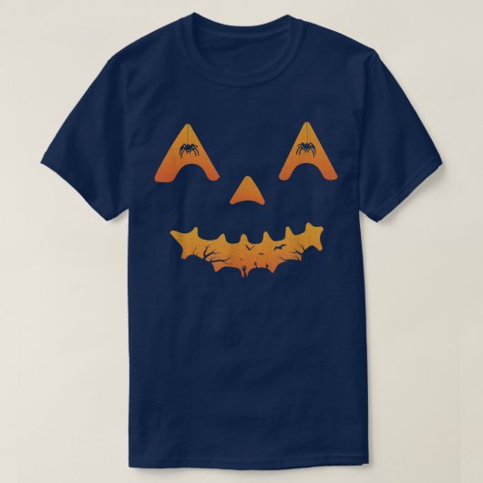 Retro JackOLantern Scary Pumpkin Face Funny Hallow T-shirt (Design voorkant)