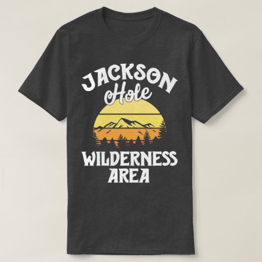 Retro Jackson Hole T Shirt Wyoming  Wildern (Design voorkant)