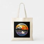Retro Jackson Hole, Wyoming Souvenir Tote Bag (Achterkant)