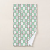 Retro Jade en Witte Starbursts Handdoek Set (Handdoek)