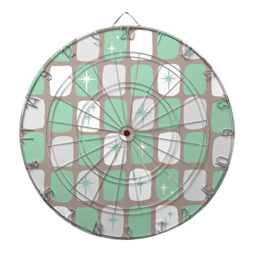 Retro Jade Starbursts Dart Board Dartbord (Voorkant)