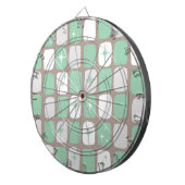 Retro Jade Starbursts Dart Board Dartbord (Voorkant Rechts)