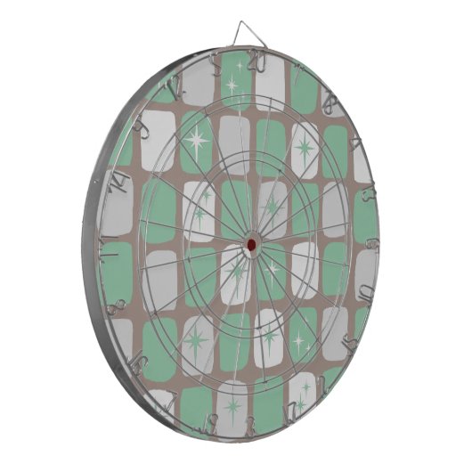 Retro Jade Starbursts Dart Board Dartbord (Voorkant Links)