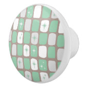 Retro Jade Starbursts keramische knop (Rechts)