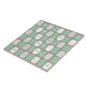 Retro Jade Starbursts keramische tegel Tegeltje (Zijkant)