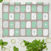 Retro Jade Starbursts Kitchen Towel Theedoek (Gevouwen)