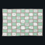 Retro Jade Starbursts Kitchen Towel Theedoek<br><div class="desc">Deze Retro Jade en Witte Starbursts Kitchen Towel is zo heerlijk ruimtetijdperk dat u uw enthousiasme niet zult kunnen beperken. Waarom zou je dat willen? Dit moderne, geïnspireerde design uit de middelste eeuw van 1960 kenmerkt een donkere grijze achtergrond en rijen van perfect onperfecte rechthoeken in jade, wit en duif...</div>