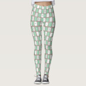 Retro Jade Starbursts Leggings (Voorkant)