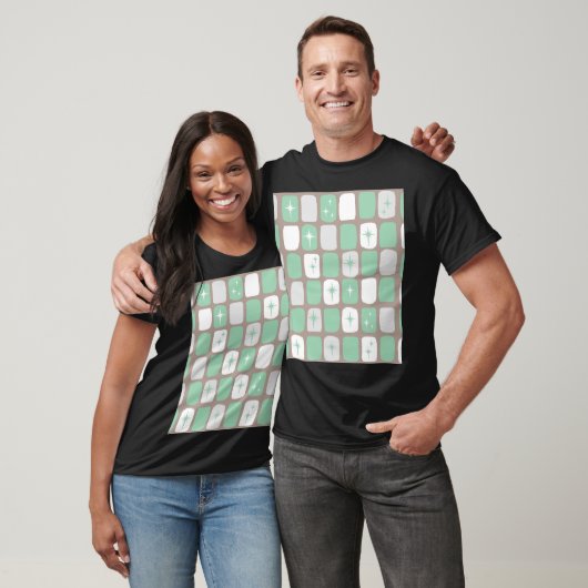 Retro Jade Starbursts T-Shirt (Unisex)