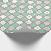 Retro Jade Starbursts wrapppapier Cadeaupapier (Hoek)
