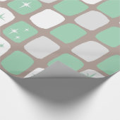 Retro Jade Starbursts wrapppapier Cadeaupapier (Hoek)