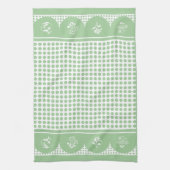 Retro  Jadite Jadeite polka dot scallop Theedoek (Verticaal)