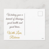 Retro Jam Jar Stamp Happy Thanksgiving Greeting Feestdagenkaart (Achterkant)