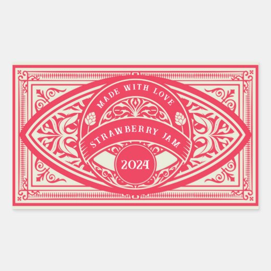 Retro Jam Label Inblikken Sticker (Voorkant)