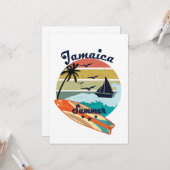 Retro  Jamaica cadeau zomervakantie Kaart (Voorkant / Achterkant in situ)