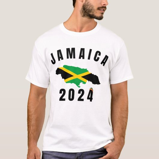 Retro  Jamaica Familie Vakantie 2024 T-shirt (Voorkant)