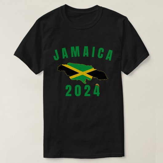 Retro  Jamaica Familie Vakantie 2024 T-shirt (Design voorkant)