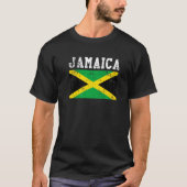 Retro  Jamaica Flag Jamaican Roots T-shirt (Voorkant)