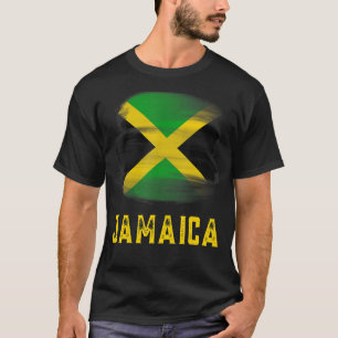 Retro  Jamaica Flag Roots Waterverf Sport T-shirt